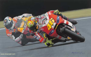 Valentino Rossi finishes third on his Ducati