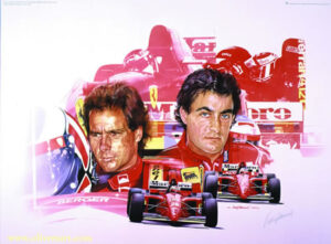 Gerhard Berger & Jean Alesi by Craig Warwick